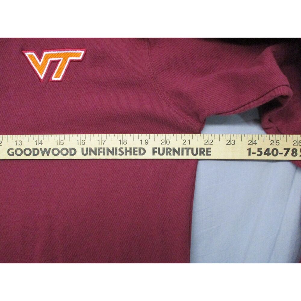 Collegiate Team Maroon Polo Embroidered Logo Rugby Shirt Men Size Large - Picture 5 of 8
